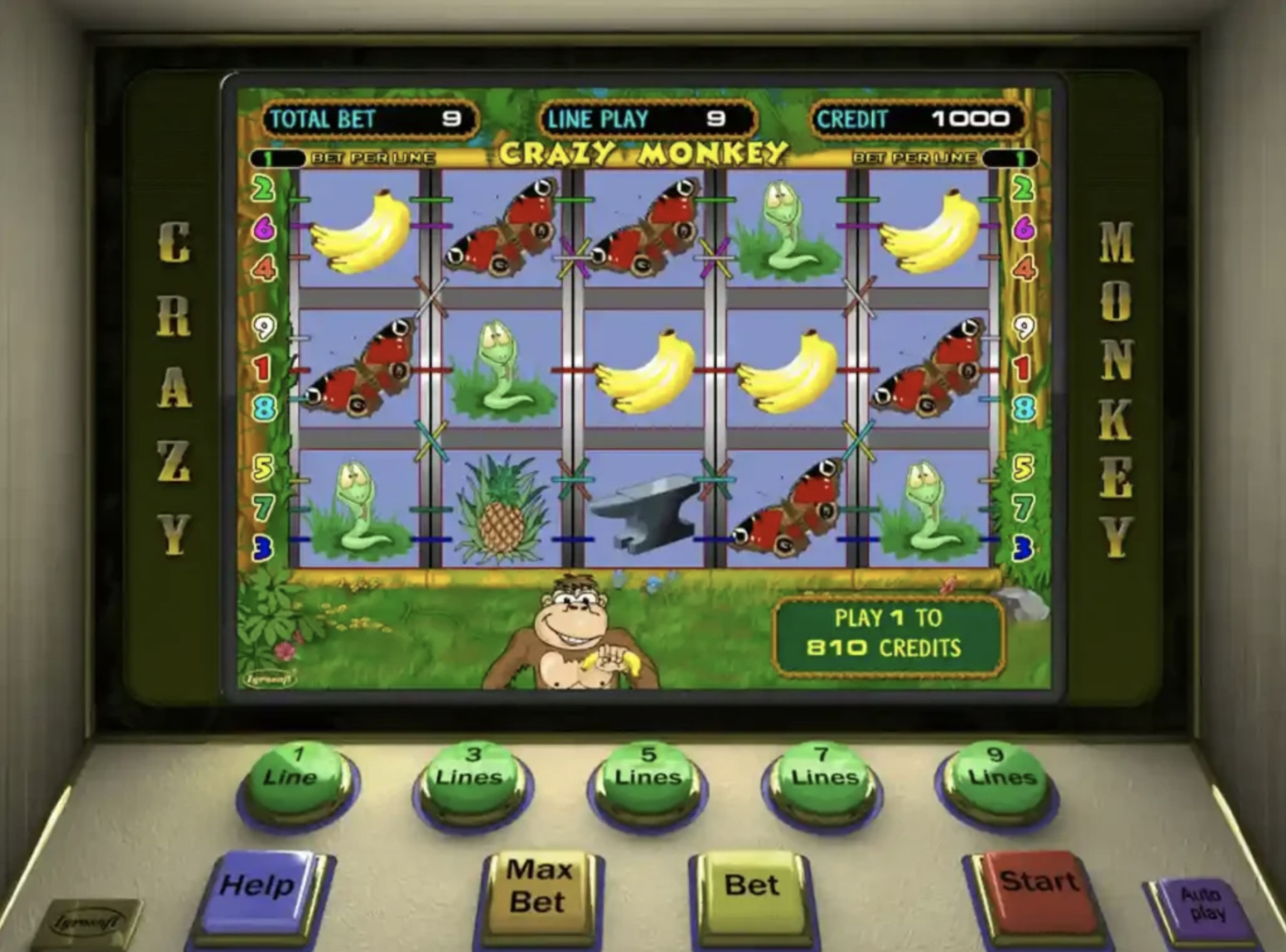 Crazy Monkey jakpot